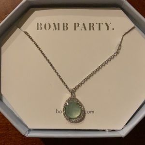 Bomb party new necklace.  Genuine green quartz